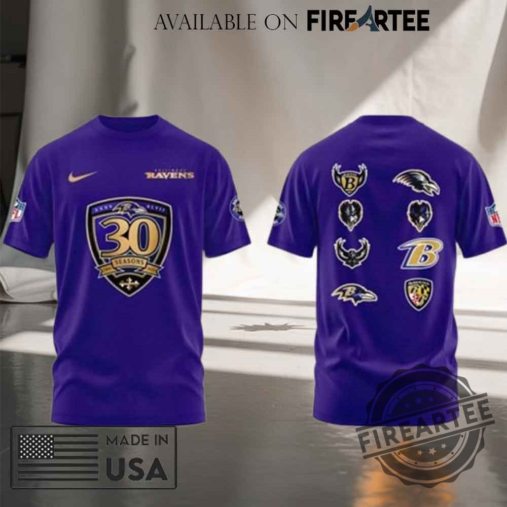 Baltimore Ravens 30Th Season Game Tshirt