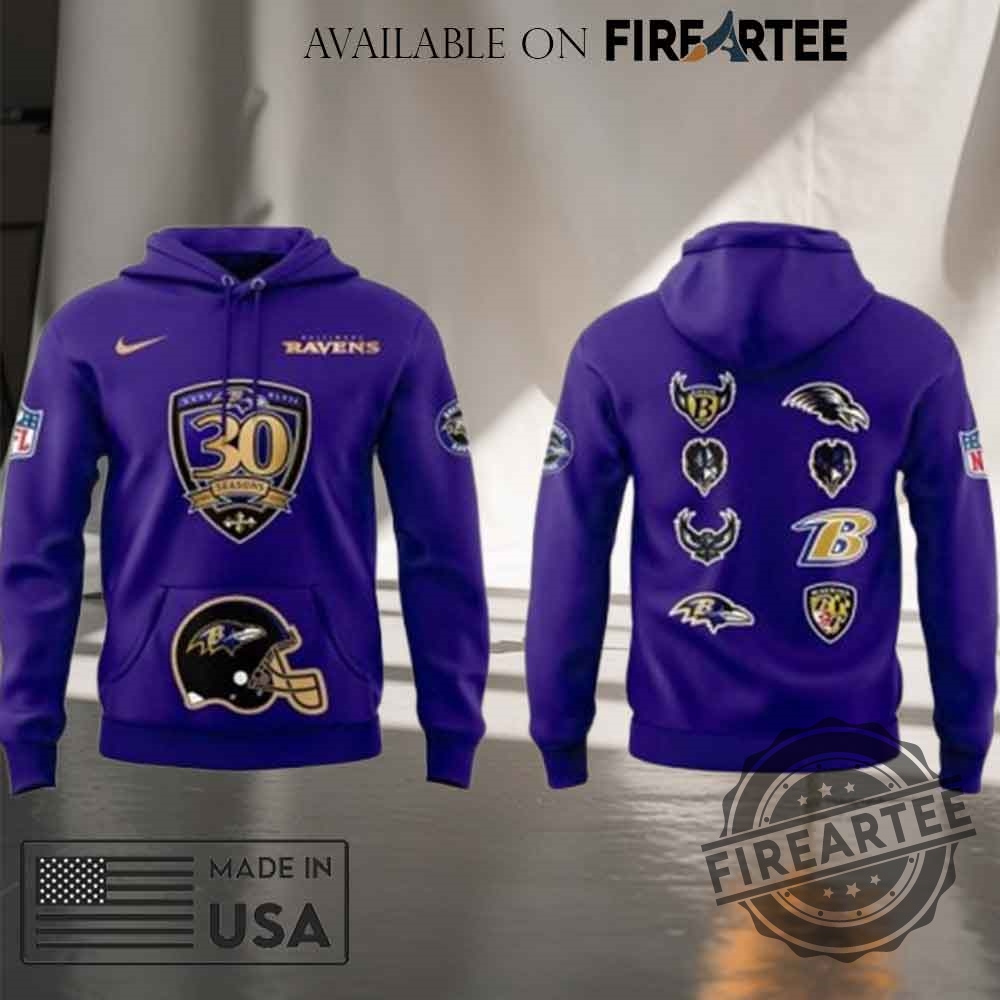 Baltimore Ravens 30Th Season Game Tshirt 5 Baltimore Ravens 30th Season Game T-shirt