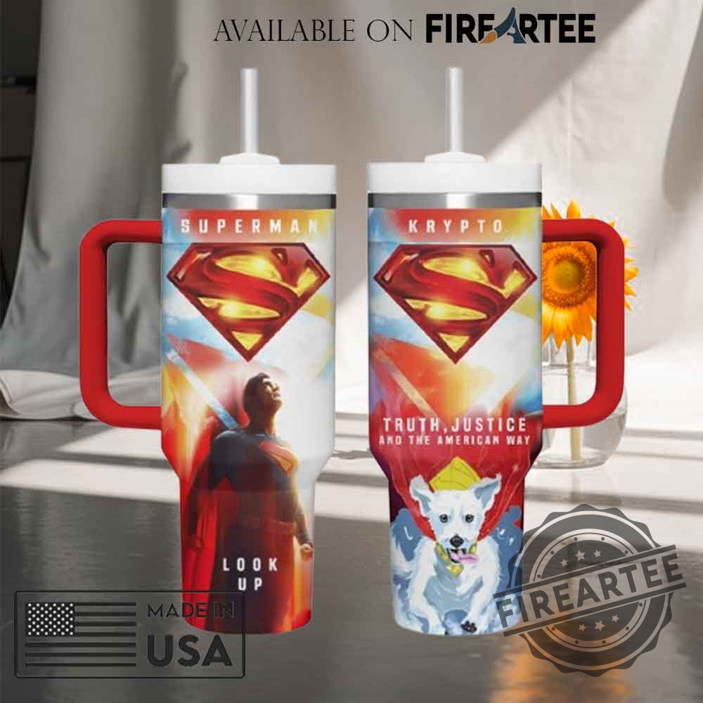 Superman Truth Justice And The American Way Tumbler With Handle