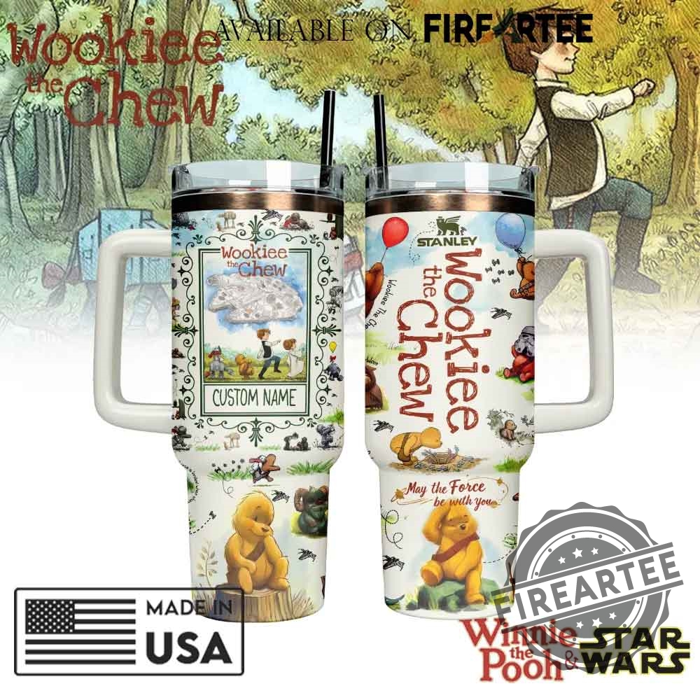 Winnie The Pooh X Star Wars Cartoon Stanley Cup 40 Oz Tumbler With Handle