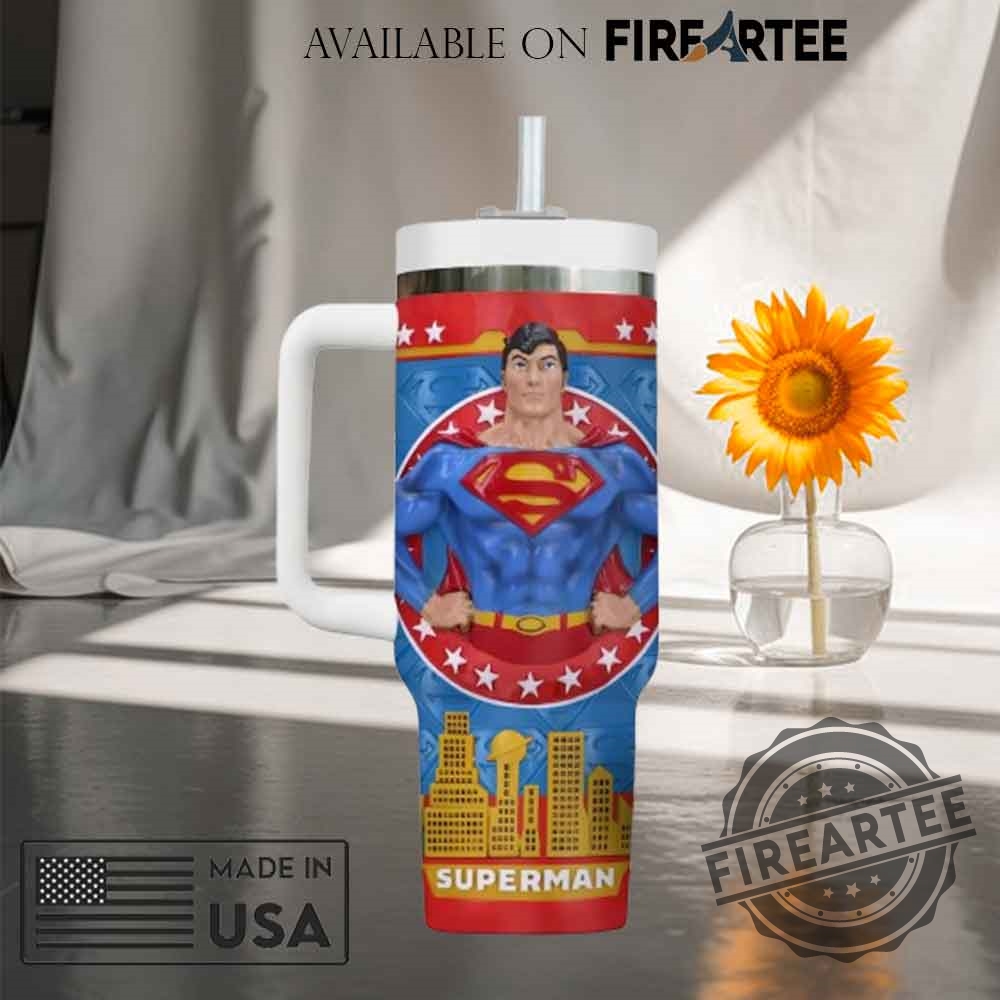 Superman Movies Man Of Steel Tumbler With Handle 4 Superman Movies Man Of Steel Tumbler With Handle
