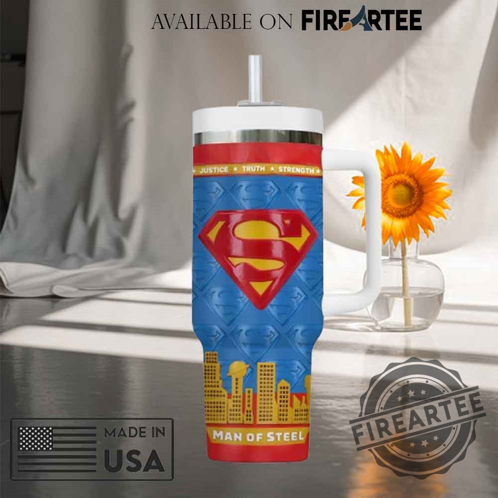 Superman Movies Man Of Steel Tumbler With Handle 5 Superman Movies Man Of Steel Tumbler With Handle