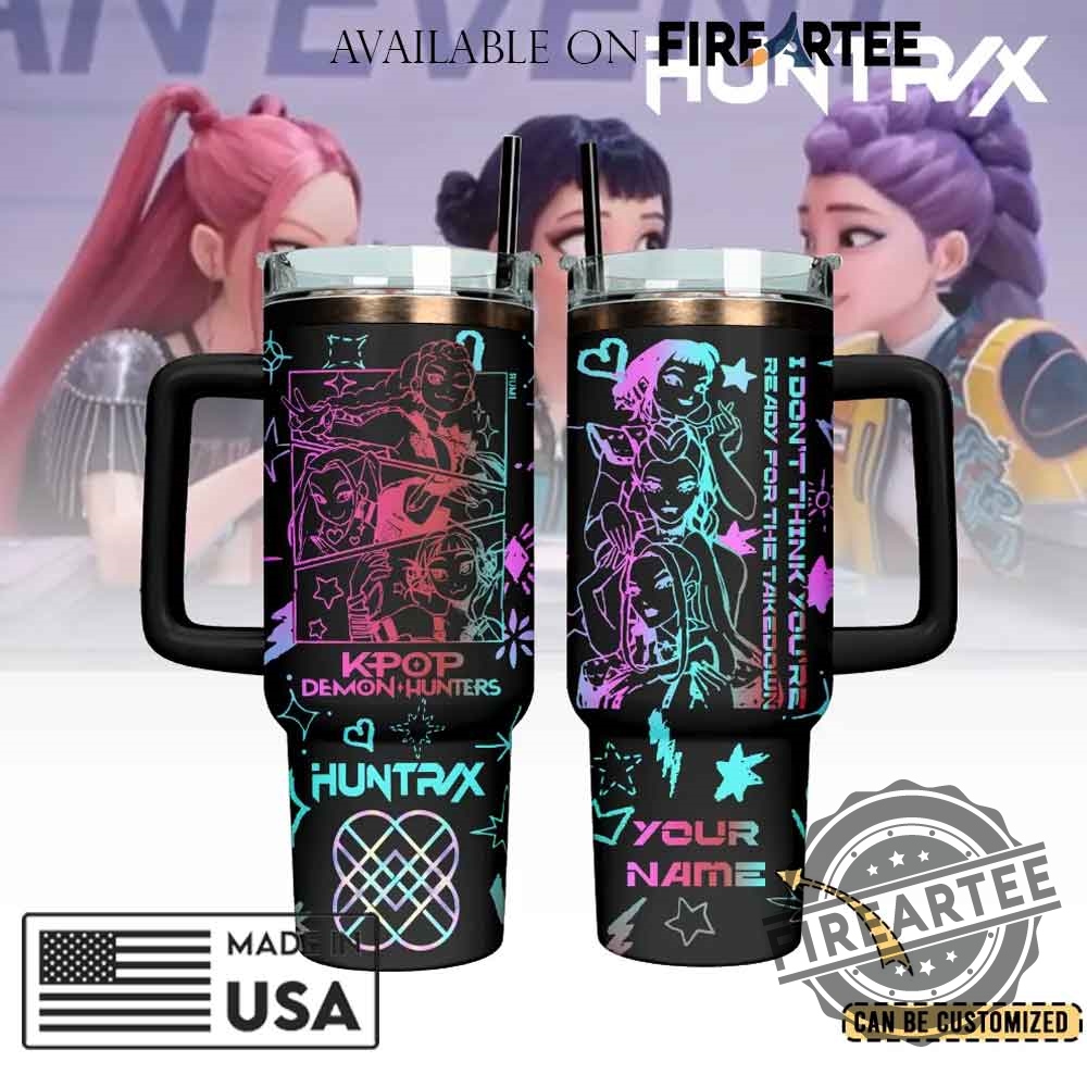 Kpop Demon Hunters Tumbler With Handle Personalized Anime Style Travel Mug