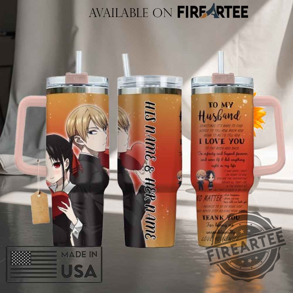 Miyuki X Kaguya Love Is War Anime Tumbler With Handle