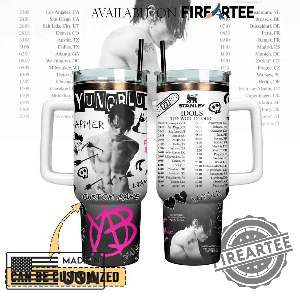 Yungblud Custom Tumbler With Handle Personalized Music Fan Travel Mug