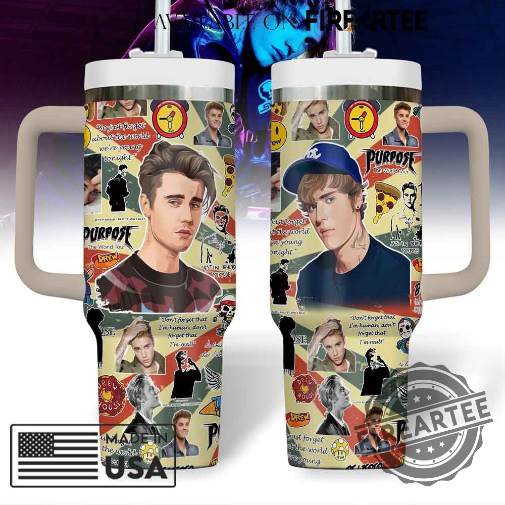 Justin Bieber Purpose World Tour Custom Tumbler Personalized Fan Gift