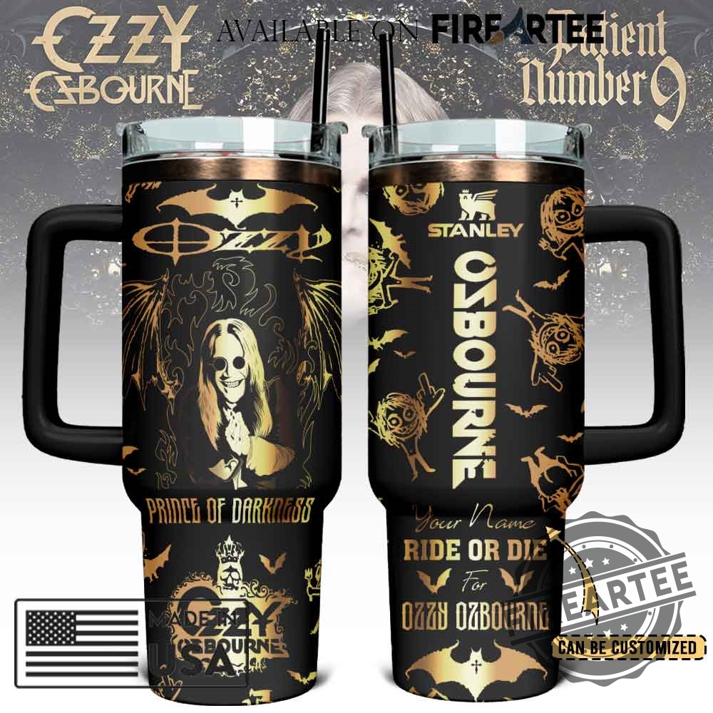 Prince Of Darkness Official Ozzy Merchandise Stanley Style Insulated Mug