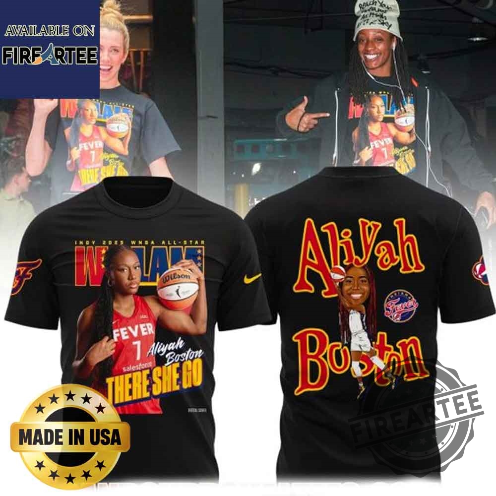 Aliyah Boston Indy 2025 Wnba All Star Wslam There She Go Indiana Fever Tshirt