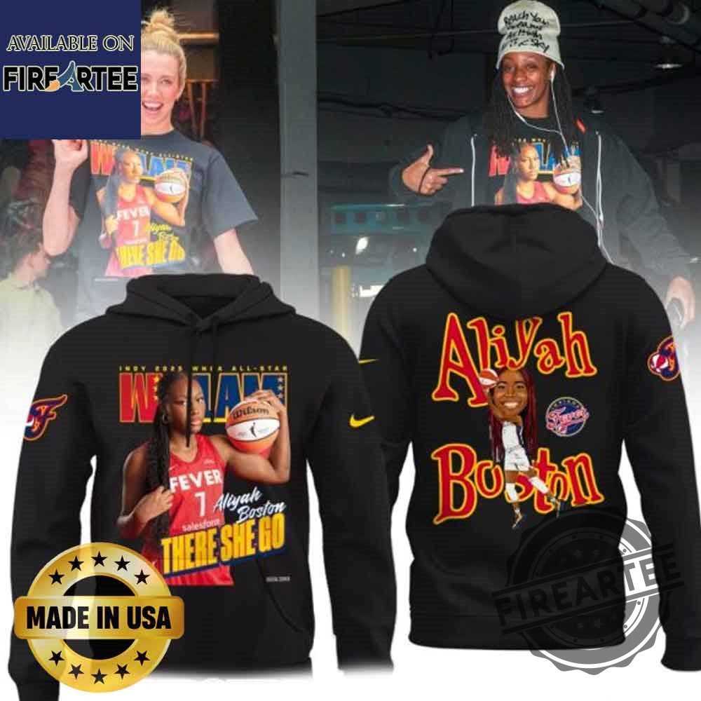Aliyah Boston Indy 2025 Wnba All Star Wslam There She Go Indiana Fever Tshirt 5 Aliyah Boston Indy 2025 WNBA All Star WSLAM There She Go Indiana Fever T-shirt