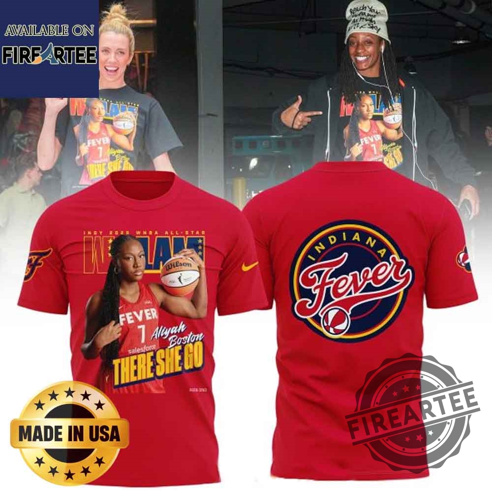 Indiana Fever Aliyah Boston Wnba All Star Wslam 2025 Red Tshirt