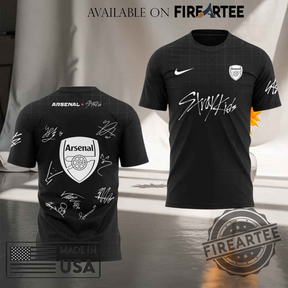 Arsenal F.C X Stray Kids Show Signature Tshirt