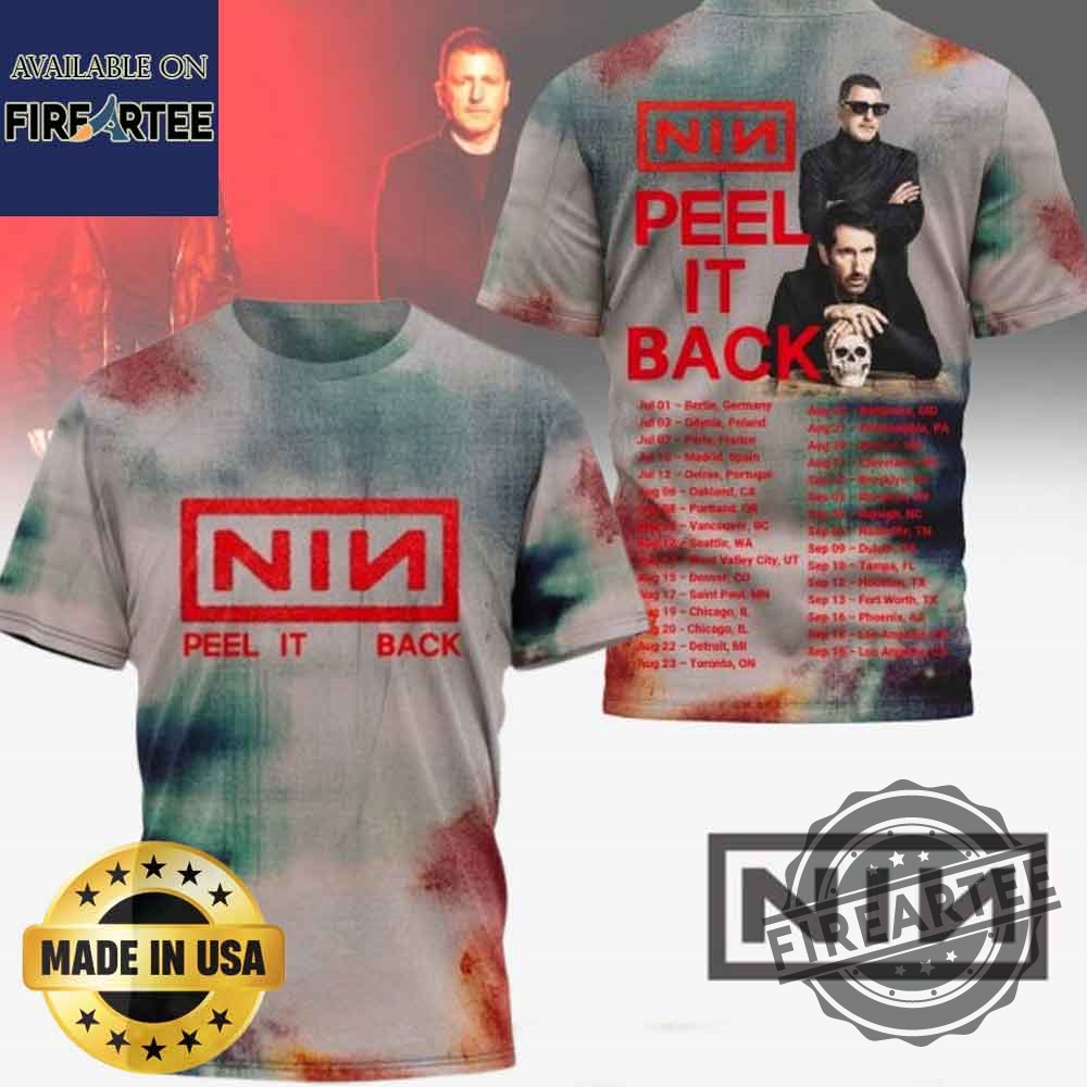 Nin Peel It Back Tour 2025 Tshirt