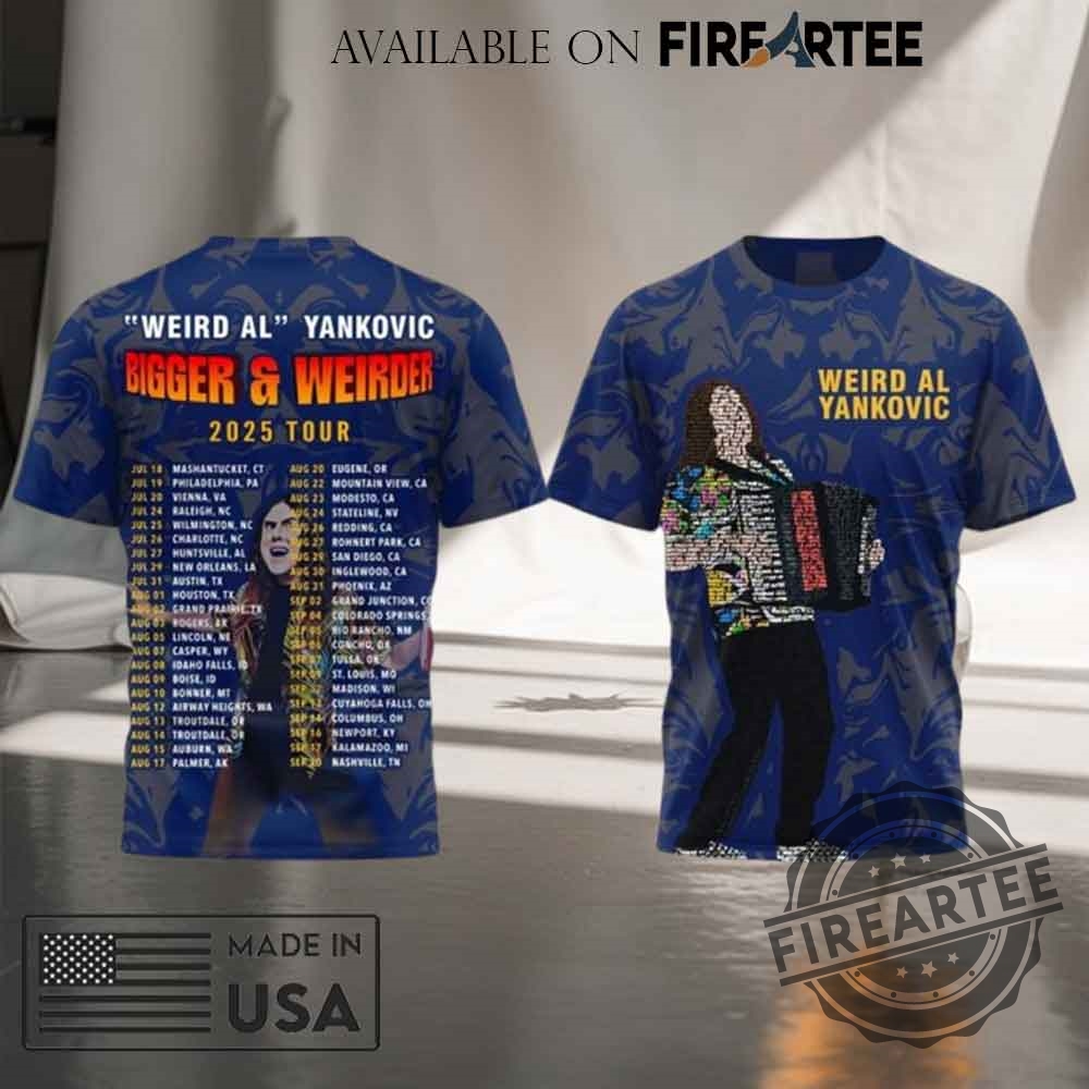 Weird Al Yankovic Bigger Weirder 2025 Tour Tshirt