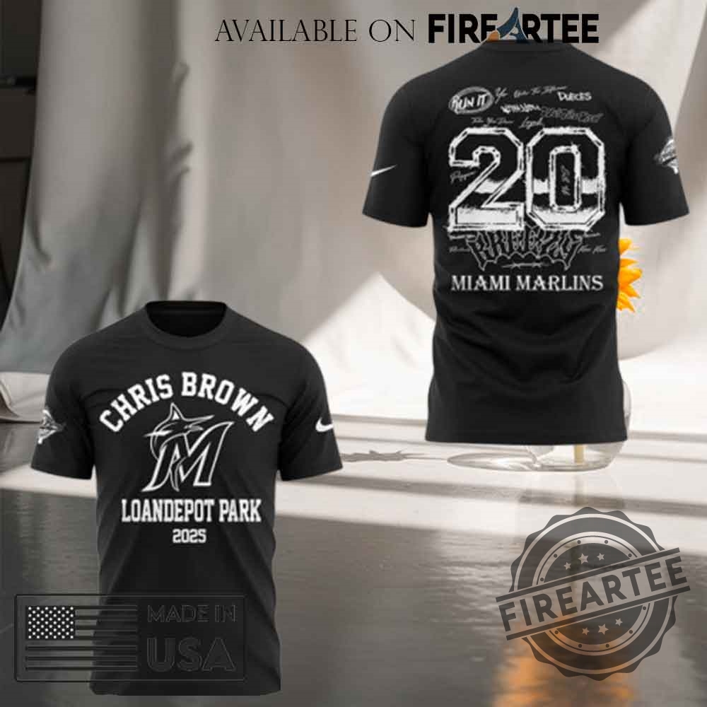 Chris Brown X Miami Marlins Loandepot Park 2025 Tshirt