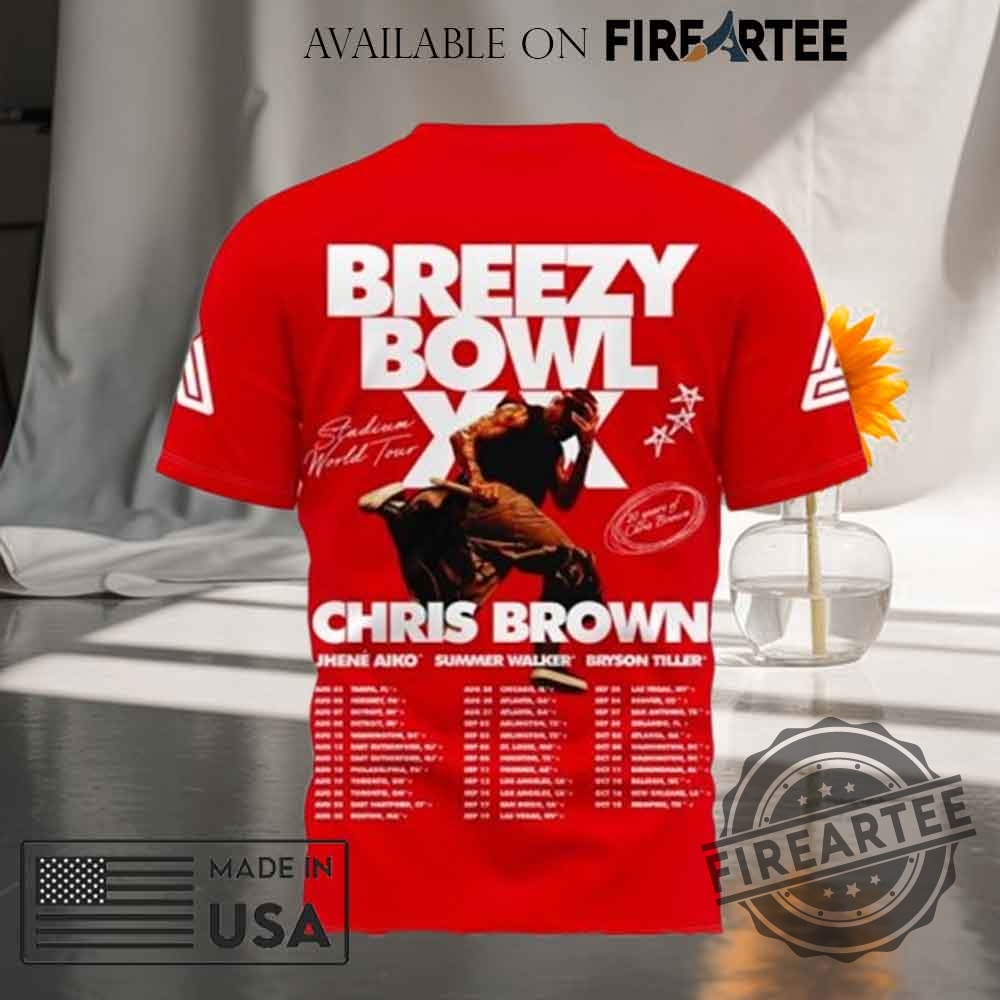 Chris Brown Brezzy Bowl Xx Red Tshirt 5 Chris Brown Brezzy Bowl XX Red T-shirt