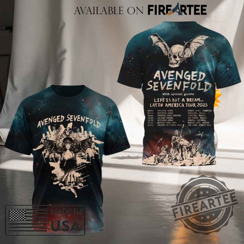 Avenged Sevenfold Life Is But A Dream Tour 2025 Shirt