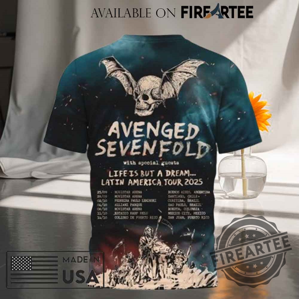 Avenged Sevenfold Life Is But A Dream Tour 2025 Shirt 5 Avenged Sevenfold Life Is But A Dream Tour 2025 Shirt