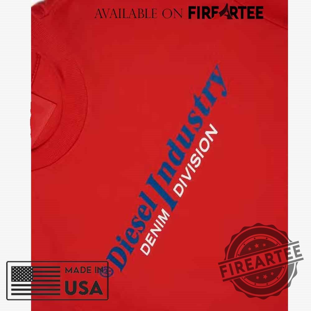 Diesel Industry Denim Division Red Tshirt 3 Diesel Industry Denim Division Red T-Shirt