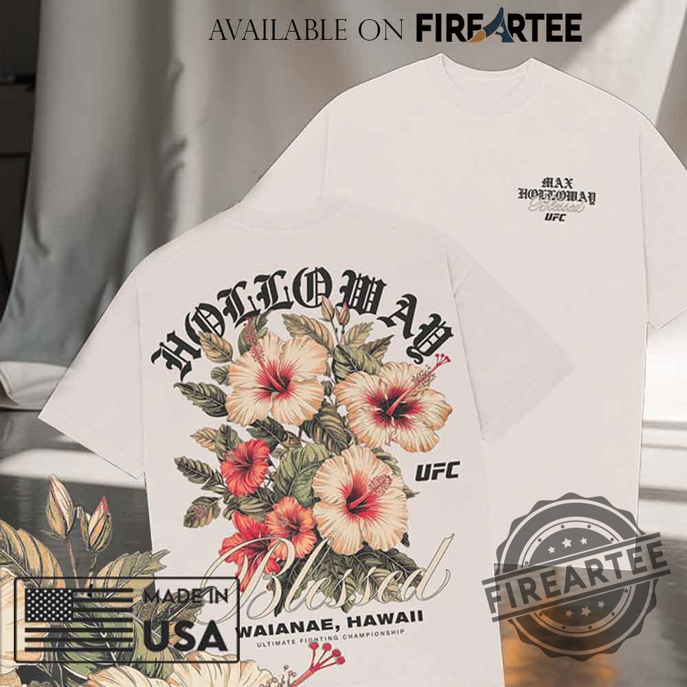 Max Holloway Ufc 318 Hibiscus Tshirt