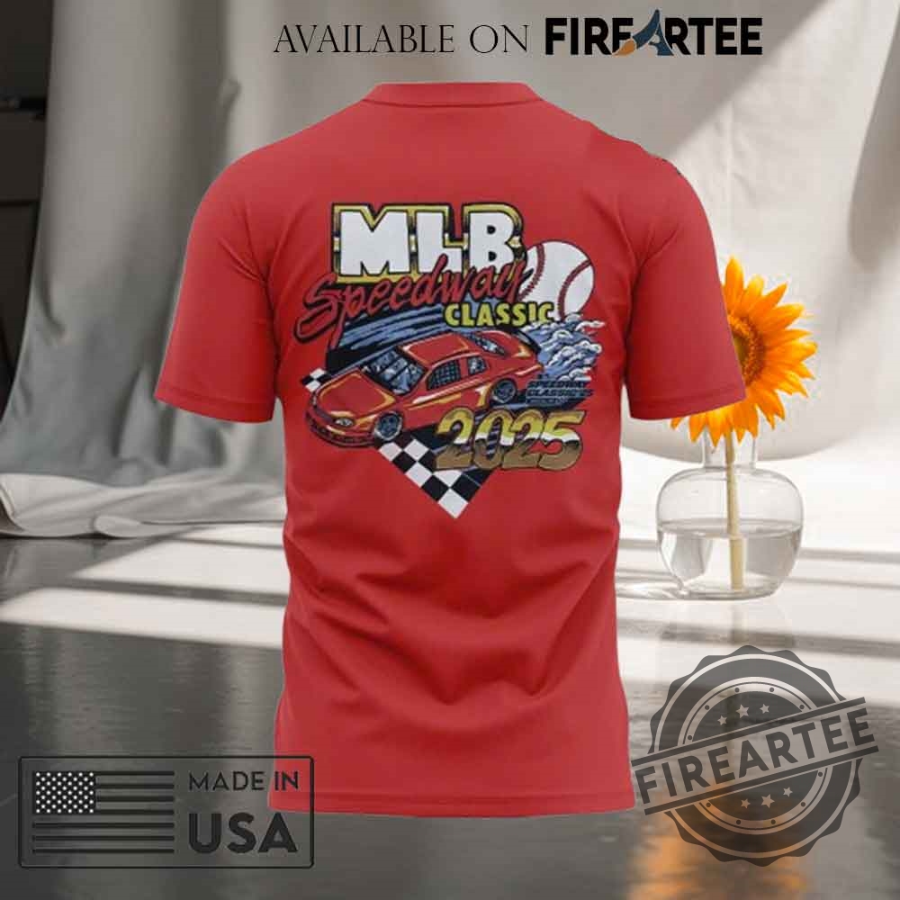 Cincinnati Reds Mlb Speedway Classic 2025 Tshirt 5 Cincinnati Reds MLB Speedway Classic 2025 T-shirt