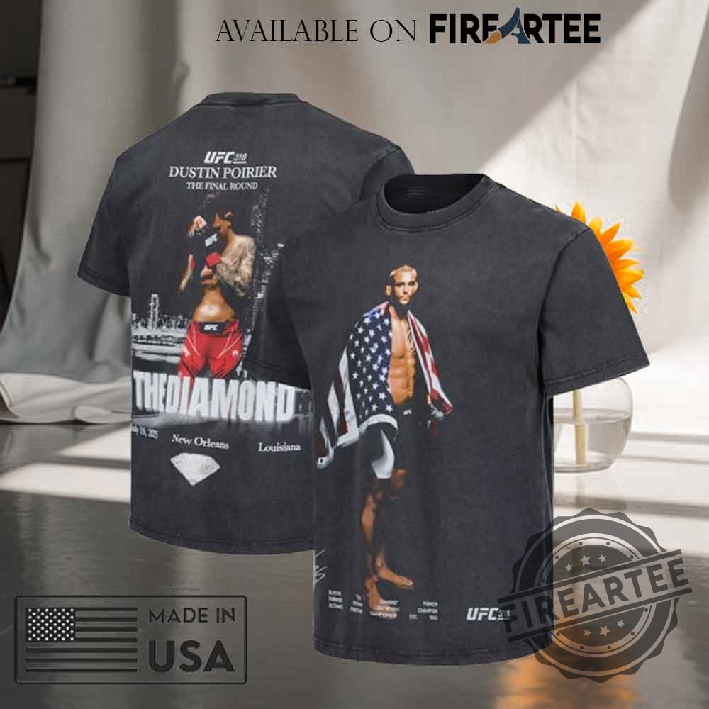 Dustin Poirier Diamond Flag Boxy Tshirt