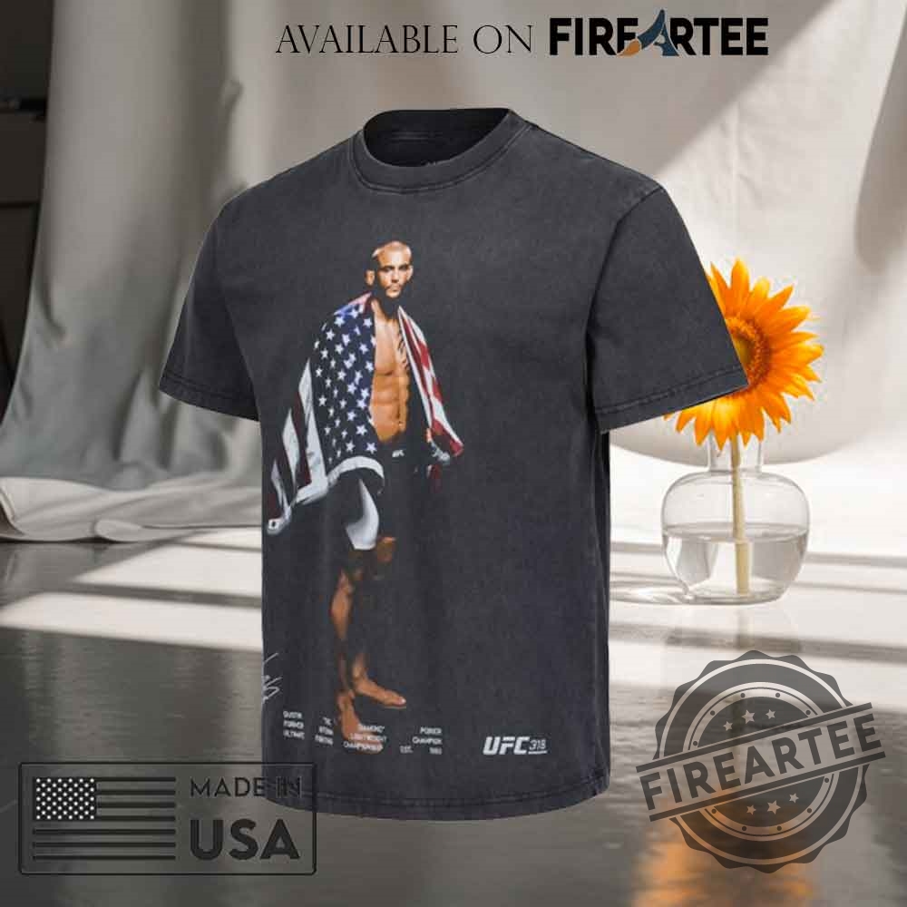 Dustin Poirier Diamond Flag Boxy Tshirt 4 Dustin Poirier Diamond Flag Boxy T-Shirt