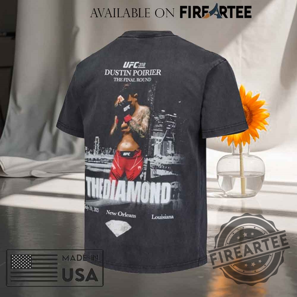 Dustin Poirier Diamond Flag Boxy Tshirt 5 Dustin Poirier Diamond Flag Boxy T-Shirt