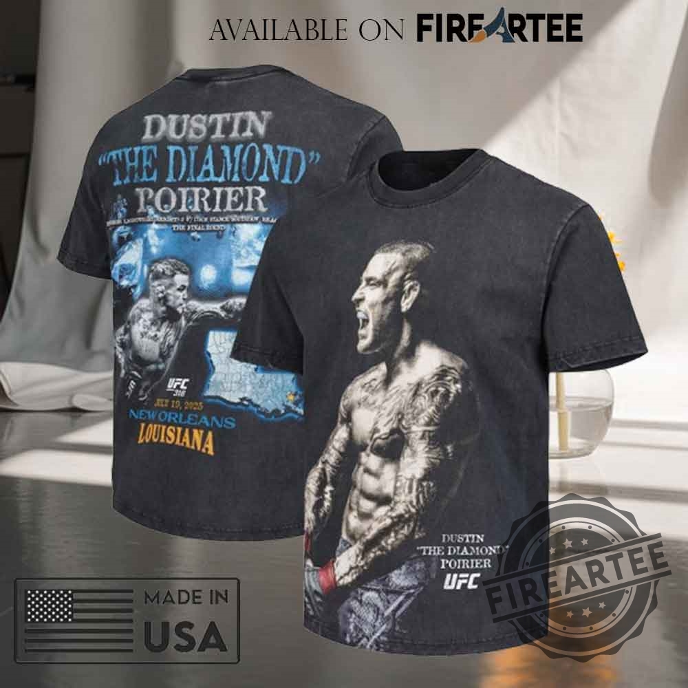 Dustin The Diamond Poirier Ufc 318 Tshirt Official Fight Night Apparel 2025