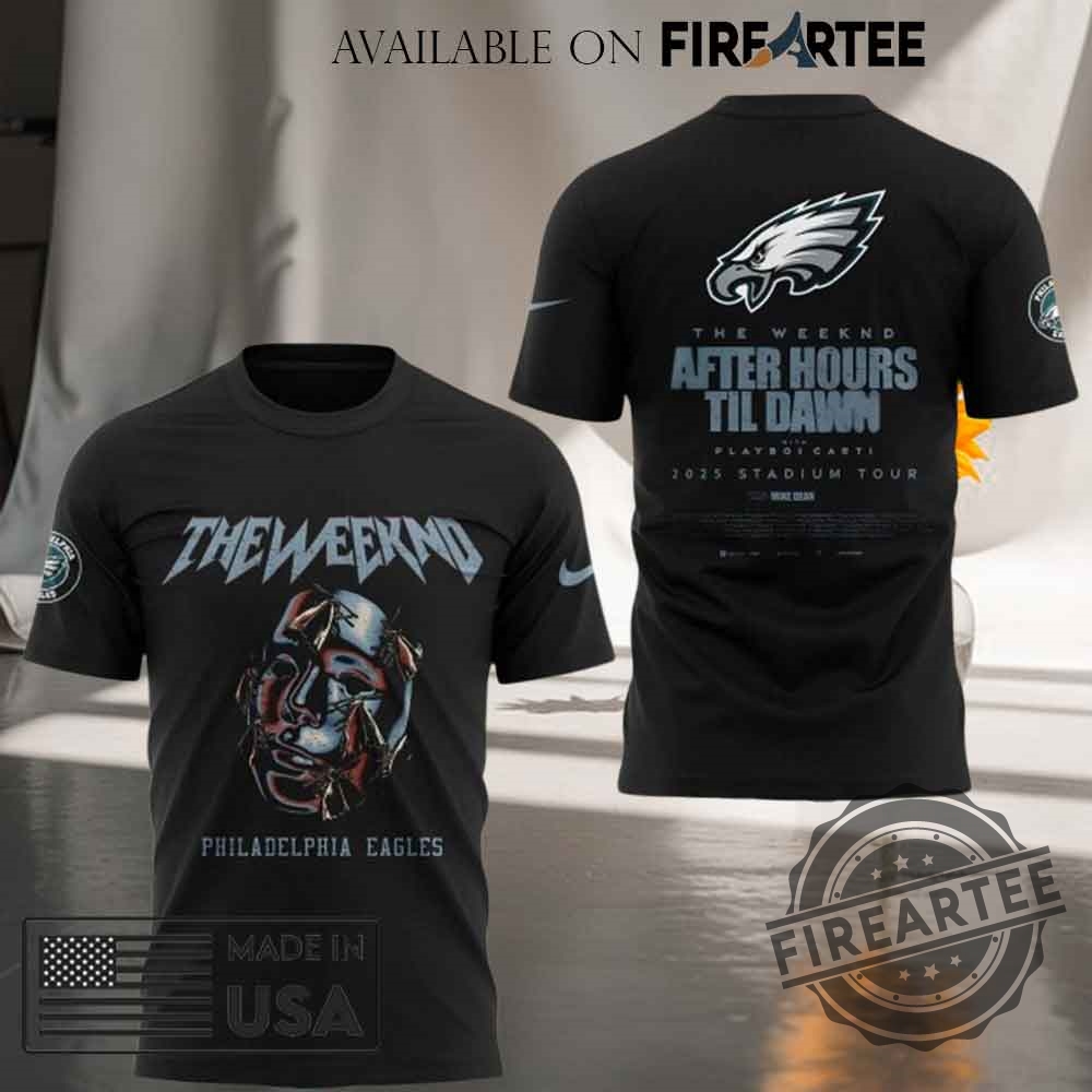 Philadelphia Eagles X The Weeknd After Hours Til Dawn 2025 Tour Tshirt