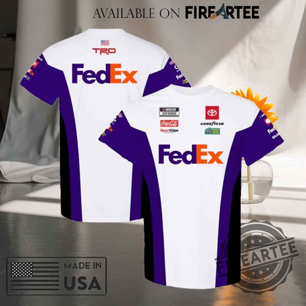 Denny Hamlin Joe Gibbs Racing Team Fedex Uniform Tshirt