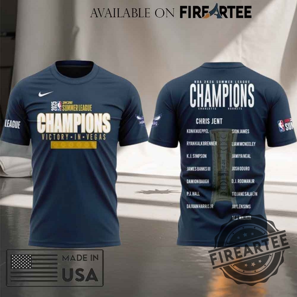 Charlotte Hornets Winners Of The Summer Champions Tshirt 8 Charlotte Hornets Winners Of The Summer Champions T-shirt
