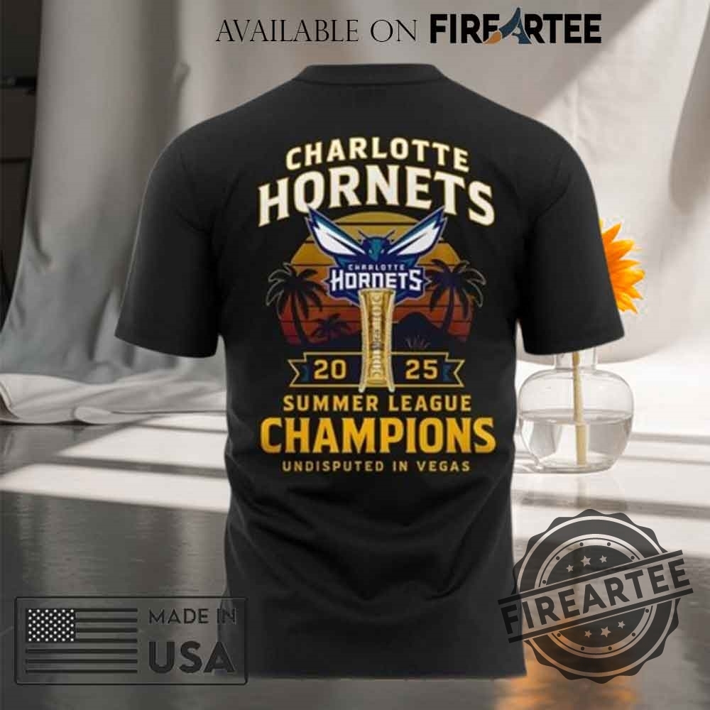Charlotte Hornets 2025 Summer League Champions Tshirt 6 Charlotte Hornets 2025 Summer League Champions T-shirt