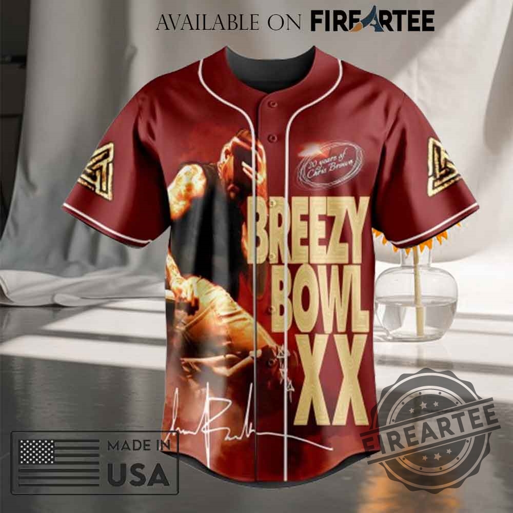 Custom Chris Brown Breezy Bowl 20th Anniversary Baseball Jersey 4 Custom Chris Brown Breezy Bowl 20th Anniversary Baseball Jersey