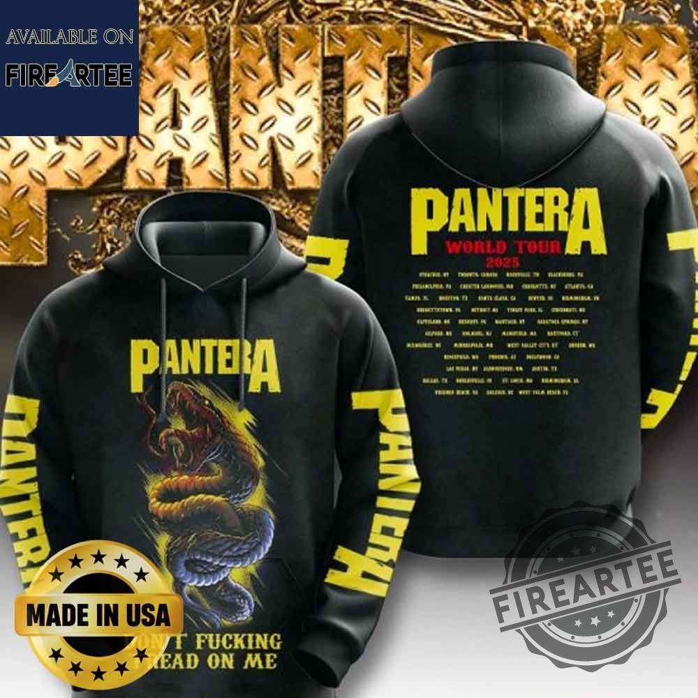Pantera World Tour 2025 T-shirt 3 Pantera World Tour 2025 T-shirt