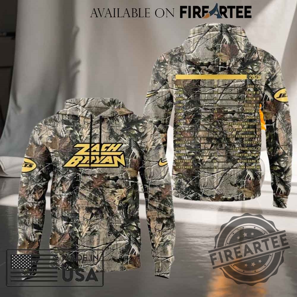 New York Jets x Zach Bryan Tour Camo T-shirt 7 New York Jets x Zach Bryan Tour Camo T-shirt