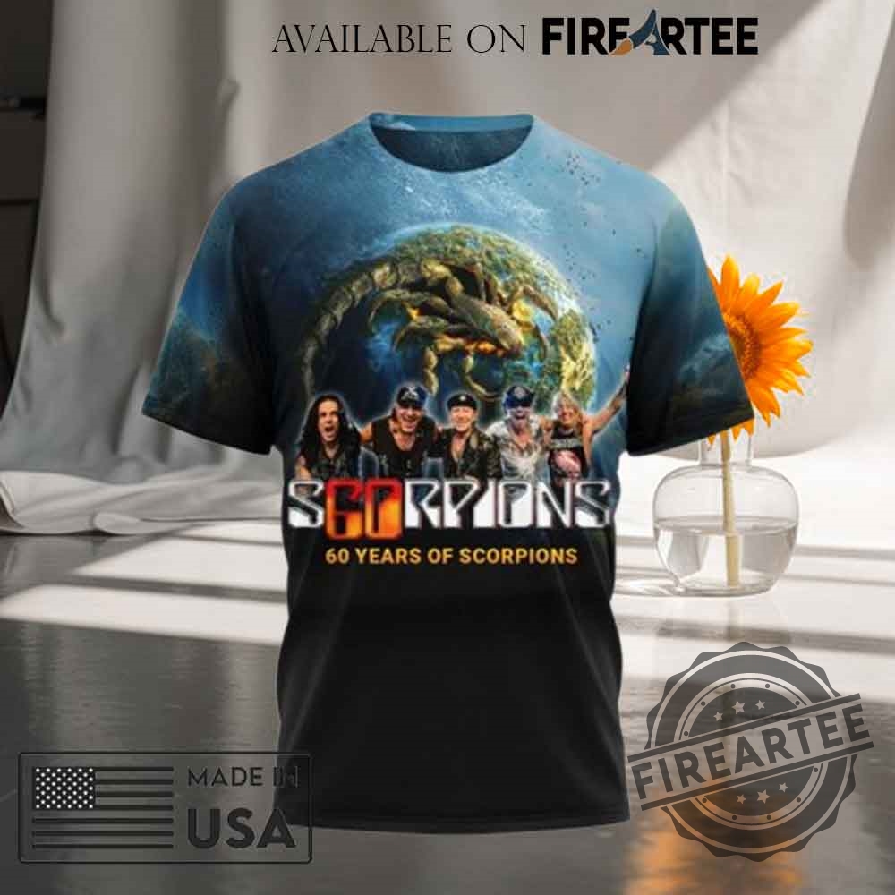 Scorpions Celebrating 60 Years Of Rock T-shirt 4 Scorpions Celebrating 60 Years Of Rock T-shirt
