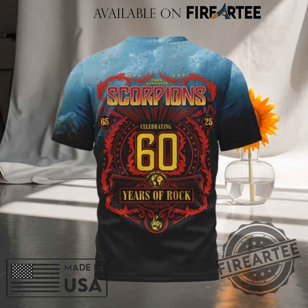 Scorpions Celebrating 60 Years Of Rock T-shirt 5 Scorpions Celebrating 60 Years Of Rock T-shirt