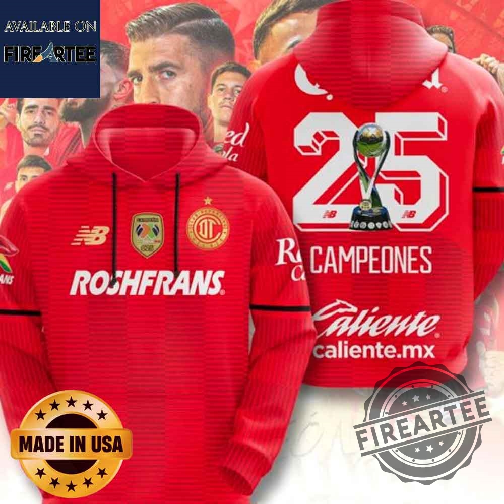 Deportivo Toluca Campeón de Campeones 2025 T-shirt 3 Deportivo Toluca Campeón de Campeones 2025 T-shirt