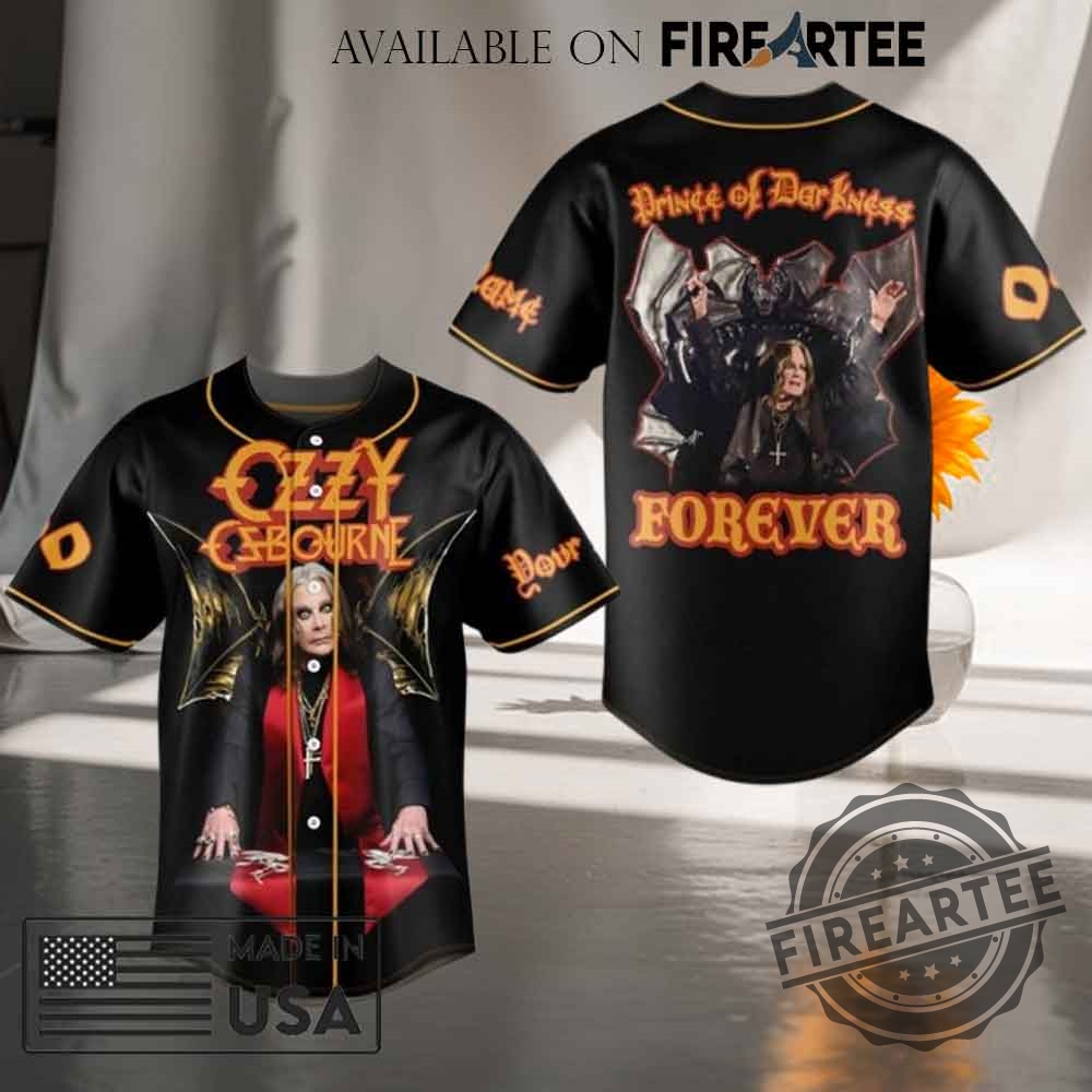 Ozzy Osbourne The Prince Of Darkness Forever Baseball Jersey