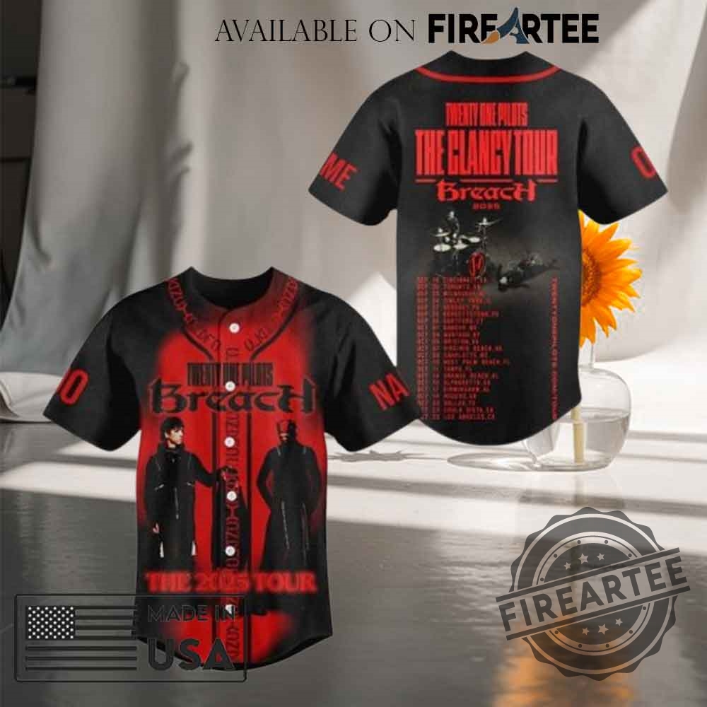 Twenty One Pilots The Clancy Tour Breach 2025 Baseball Jersey