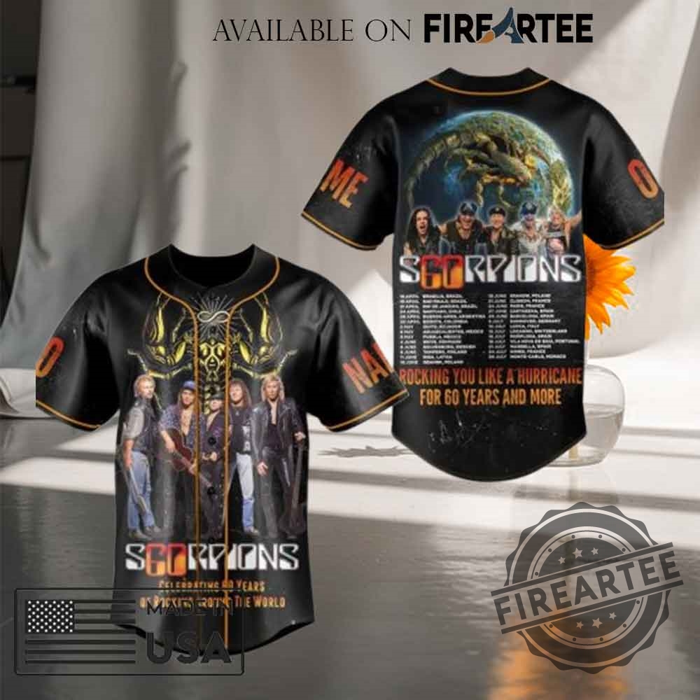 Scorpions Celebrating 60 Years Of Rocking Around The World Jersey