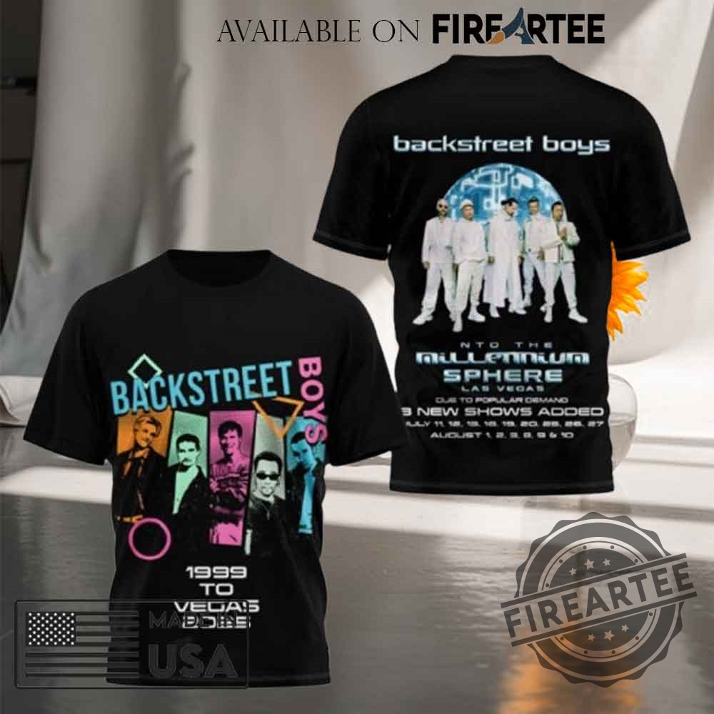 Backstreet Boys Into The Millennium Sphere Tshirt Double Sided