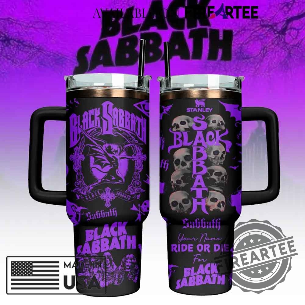 Personalized Black Sabbath Ride Or Die Travel Stanley Tumbler