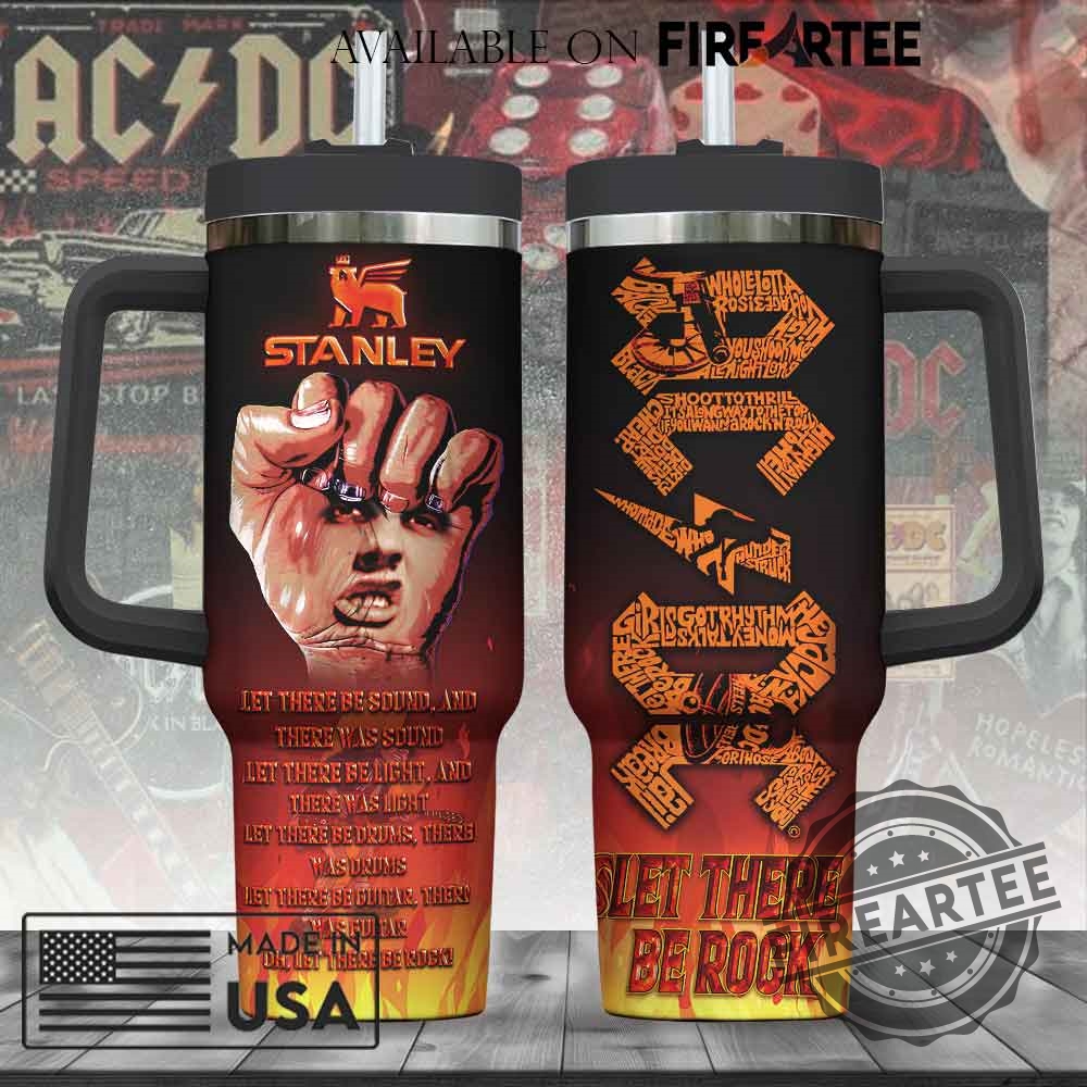 Acdc Let There Be Rock Custom Stanley Tumbler