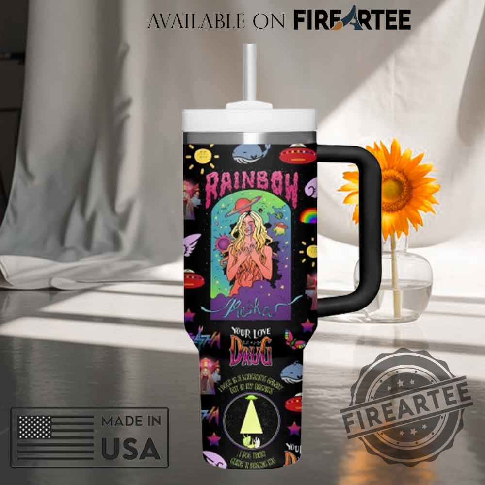 Kesha Rainbow And Your Love Is My Drug Custom Stanley Tumbler 5 Kesha Rainbow and Your Love Is My Drug Custom Stanley Tumbler