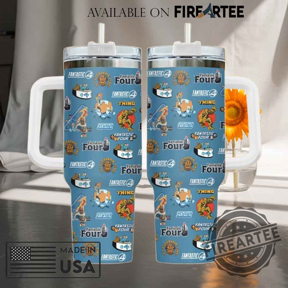 "Custom Rock Band Stanley Tumblers: Personalized Black Sabbath & AC/DC" 14 Fantastic Four Comic Pattern Tumbler With Handle Marvel Superhero Insulated Mug