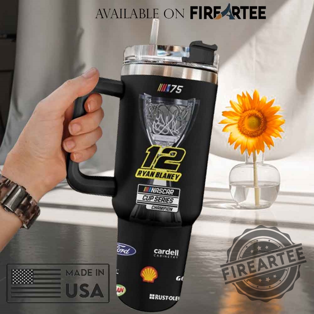 Ryan Blaney #12 NASCAR Cup Series Champion Stanley Tumbler - Team Penske Race Fan Mug 3 Ryan Blaney #12 NASCAR Cup Series Champion Stanley Tumbler - Team Penske Race Fan Mug