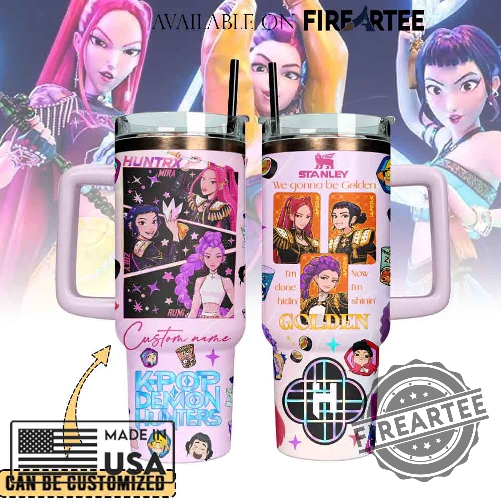 K-Pop Demon Hunters Custom Pink Stanley Tumbler with Handle Personalized Anime Waifu Drinkware 4 K-Pop Demon Hunters Custom Pink Stanley Tumbler with Handle Personalized Anime Waifu Drinkware