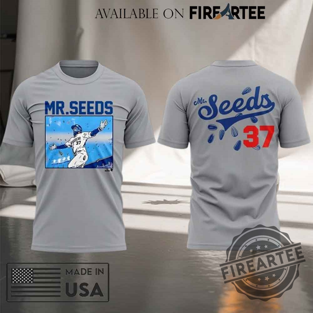 Los Angeles Dodgers Mr.Seeds Number 37 Special 2025 Tshirt Doouble Sided
