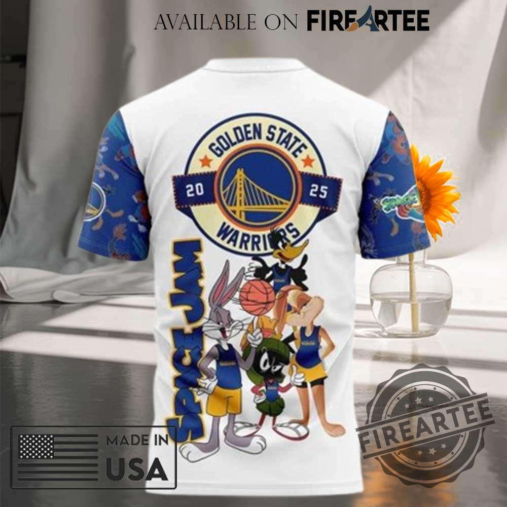 Golden State Warriors x Space Jam 2025 T-shirt 5 Golden State Warriors x Space Jam 2025 T-shirt